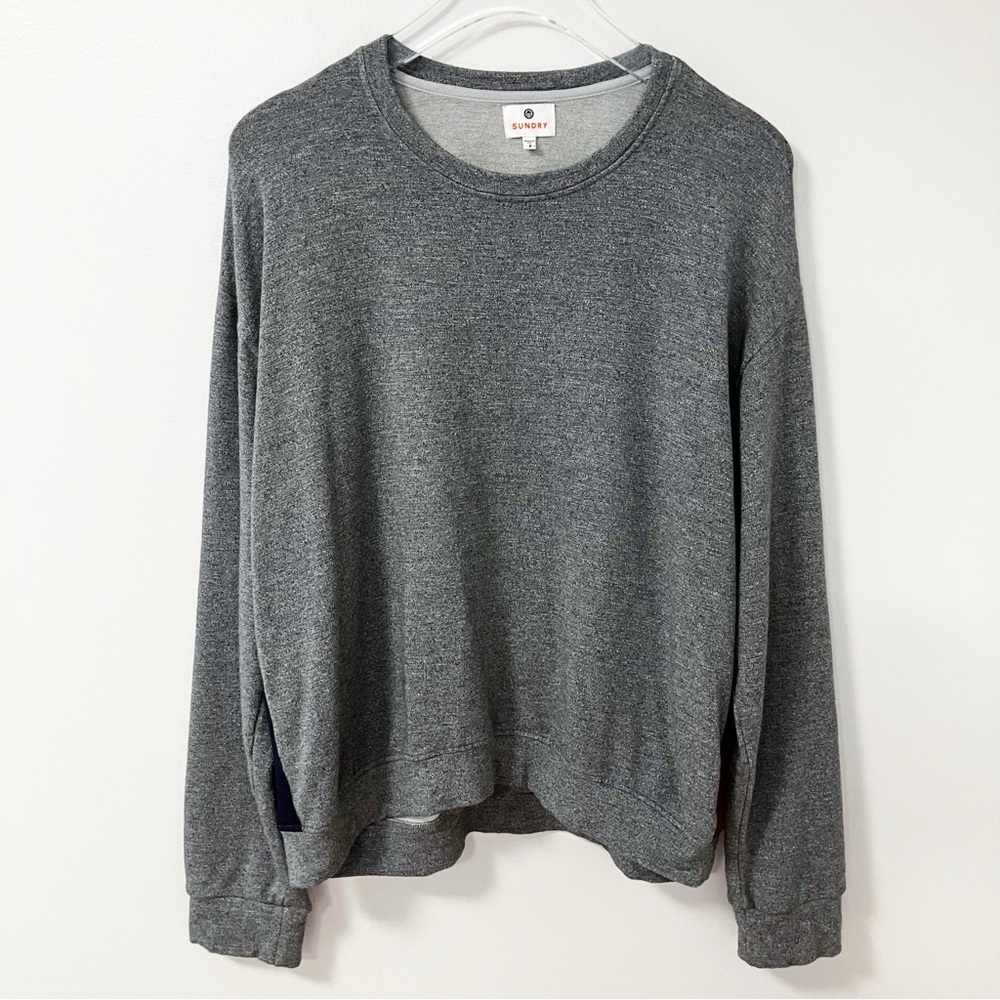 Sundry | Gray Stripe Sweatshirt 3